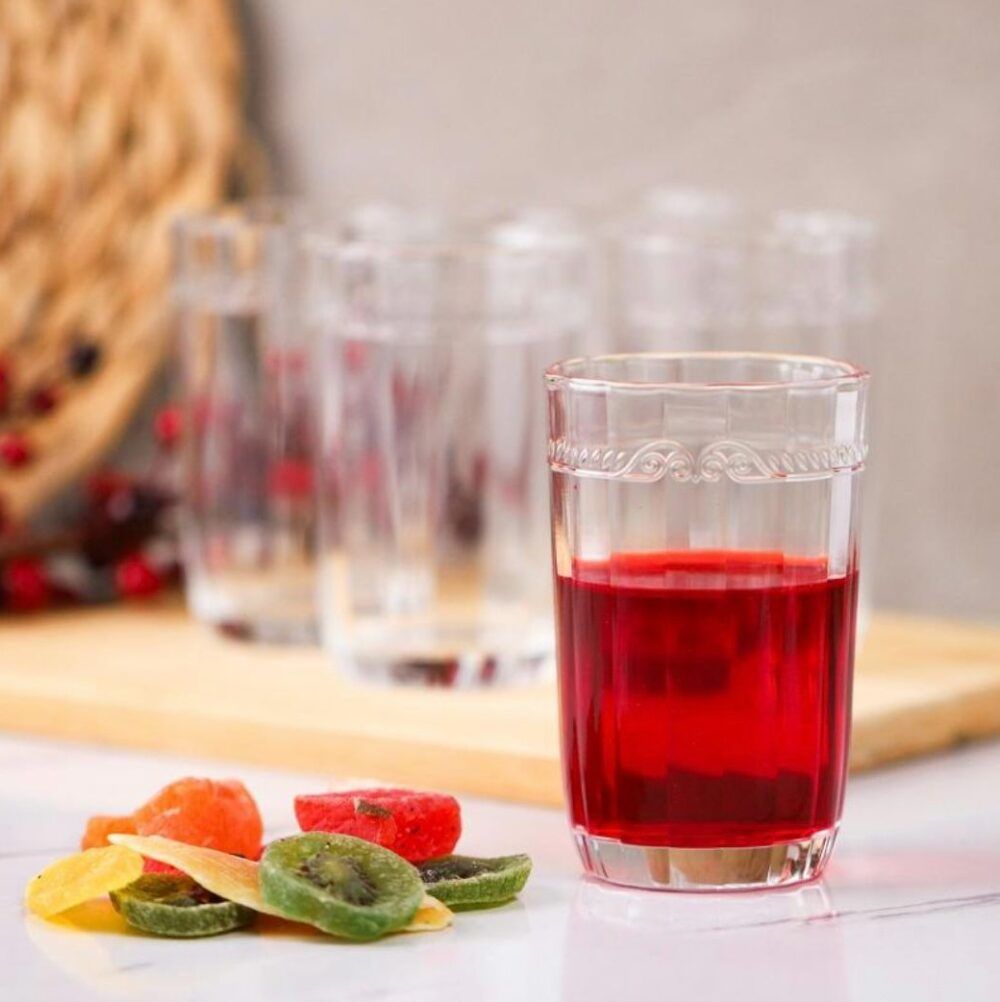 طقم كاسات مياه منقش