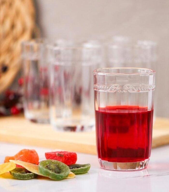 طقم كاسات مياه منقش